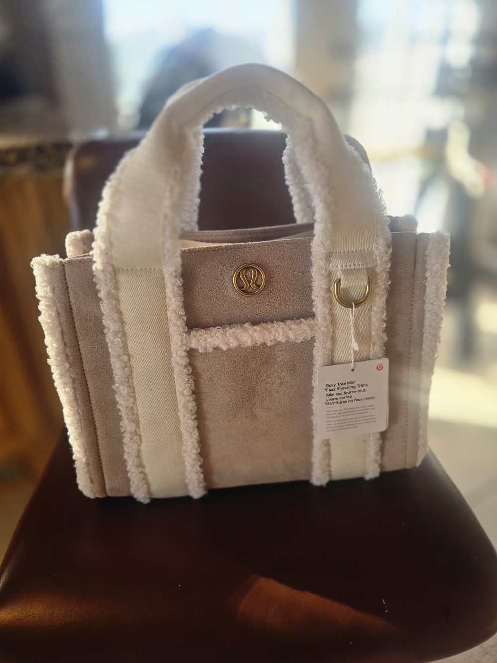 lululemon athletica Cozy Sherpa Tote Bag in Cream